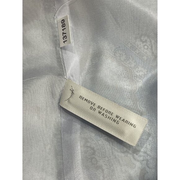 Ann Taylor Loft 100% Silk Blue & Tan Print Knee-Length Skirt Size 4 - Picture 6 of 7